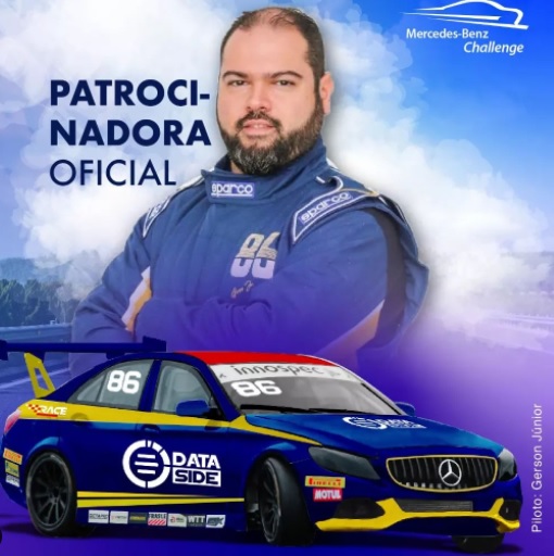 Dataside é apoiadora do Piloto da Mercedes-Benz Challenge, Gerson Jr e do Futebol Feminino de S. José