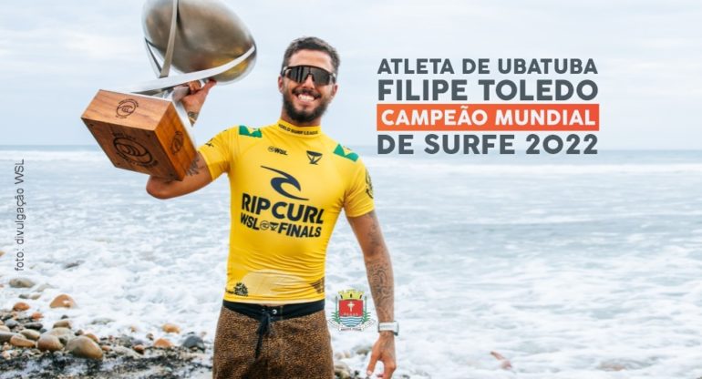 Ubatuba se prepara para receber seu filho ilustre Filipinho Toledo, campeão mundial de surfe!