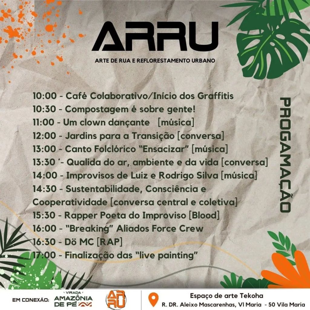 Grupo ocupa rua com atrações gratuitas de arte e sustentabilidade no centro de São José