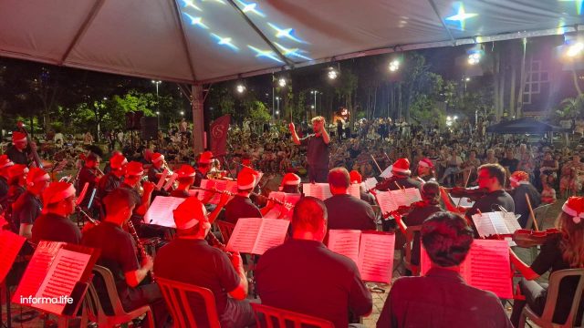 Orquestra Comunitária encanta em nova apresentação na praça do Aquarius