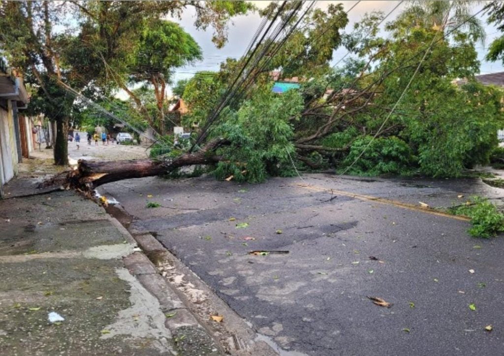 Apagão atinge bairros de São José após tempestade no domingo