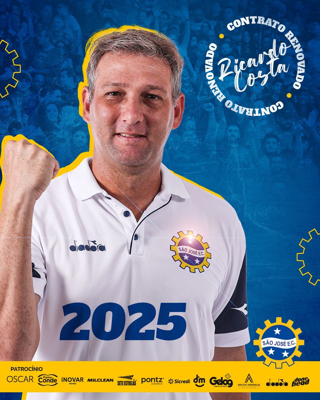 Técnico Ricardo Costa renova até abril de 2025!