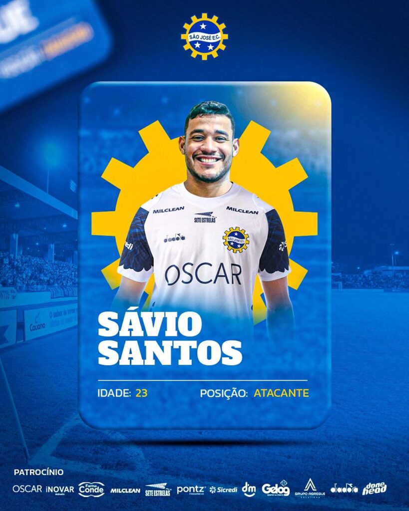 Atacante Sávio Santos, de 23 anos, é um mais um reforço para o clube na disputa do Campeonato Brasileiro Série D