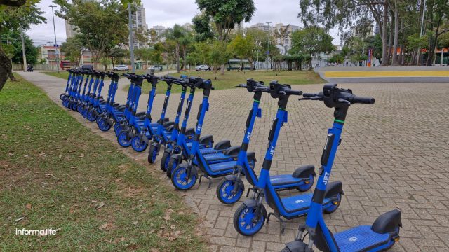 Conscientização sobre patinetes no bairro Aquarius