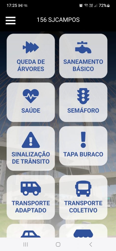 Nova atualização do aplicativo 156 de São José dos Campos
