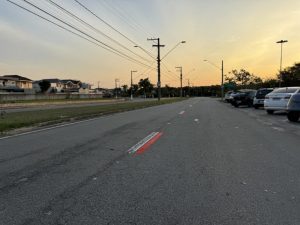 Sinalização de ciclorrotas colocadas em avenidas do Urbanova