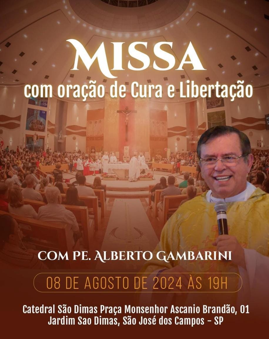 Em São José, Pe. Alberto Ganbarine celebra missa na Catedral São Dimas
