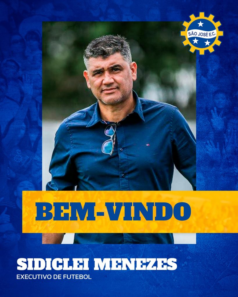 Sidiclei Menezes é o novo executivo de futebol do São José