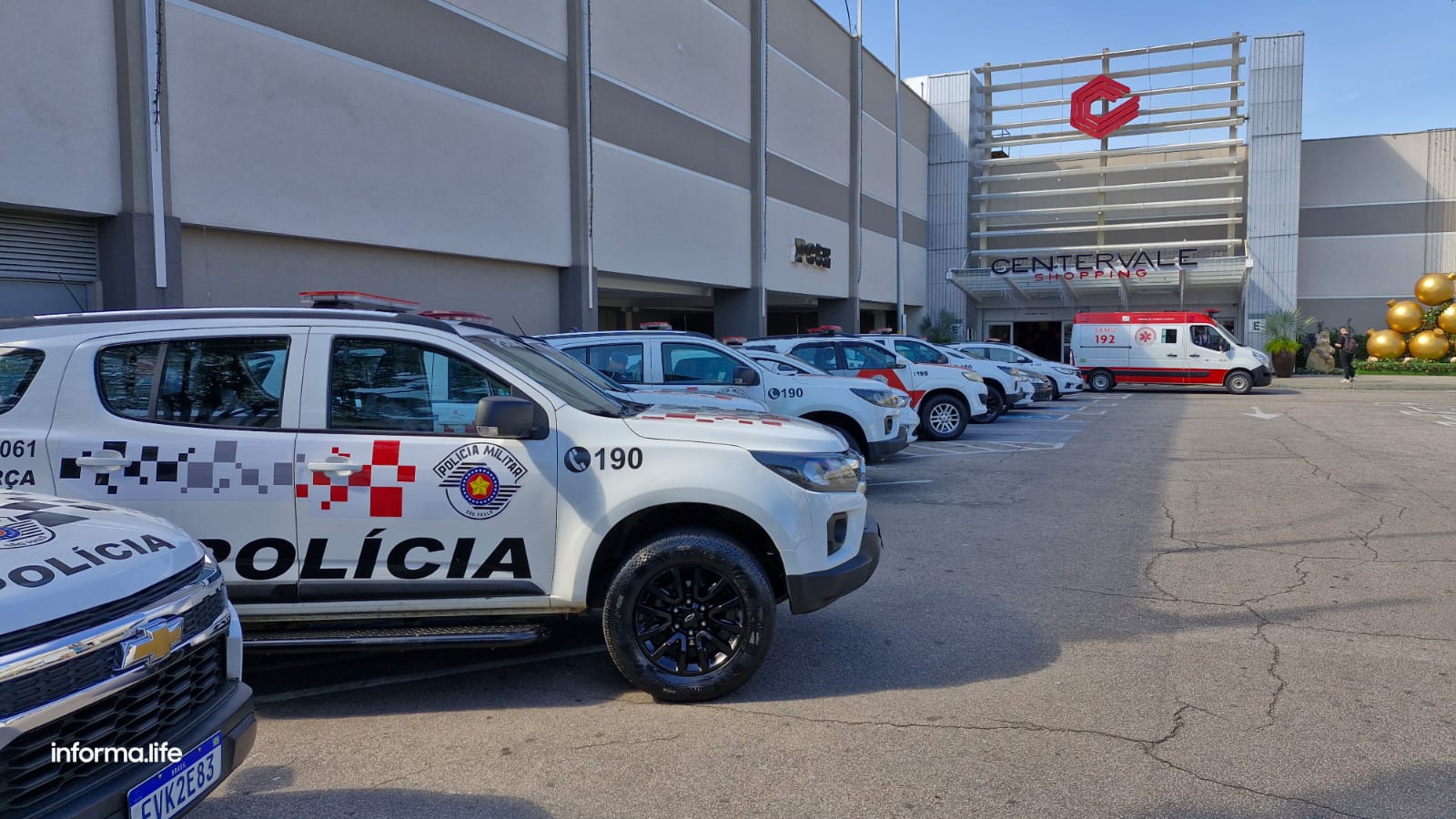 Simulação de roubo no Center Vale reforça preparo da Polícia Militar