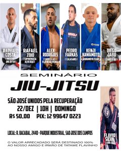 Seminário Solidário de Jiu-Jitsu une forças pela recuperação de Flávio Silva!