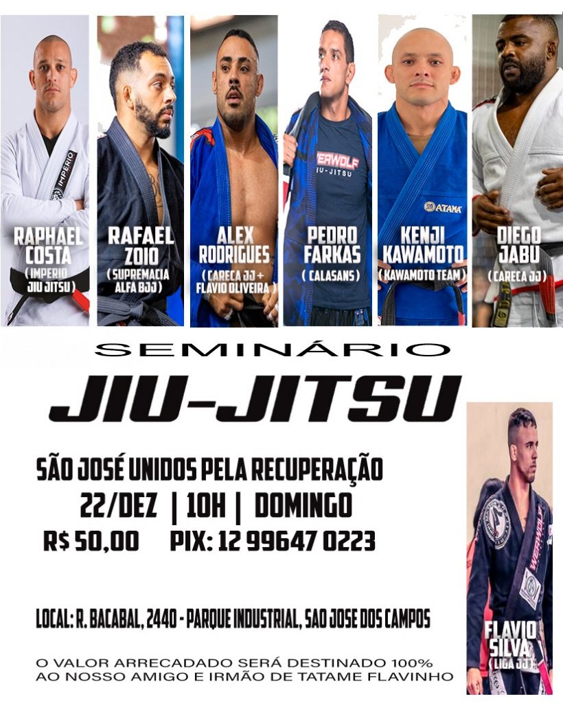 Seminário Solidário de Jiu-Jitsu une forças pela recuperação de Flávio Silva!