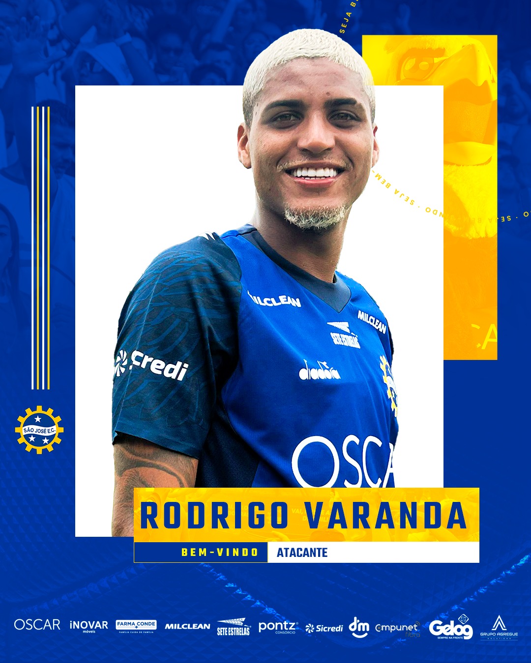 Após boatos de Vagner Love, Águia anuncia atacante Rodrigo Varanda, ex-Corinthians