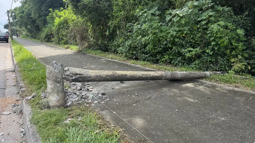 Acidentes no Urbanova deixam dois postes no chão durante a madrugada