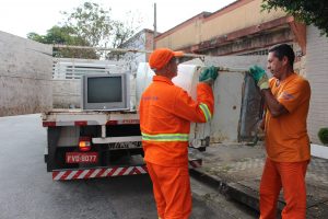 34 toneladas de eletroeletrônicos recolhidos nas residências pela Urbam