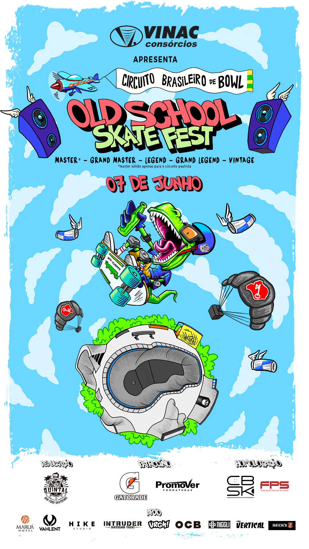 Campeonato de Skate Old School reúne lendas do esporte em São José dos Campos