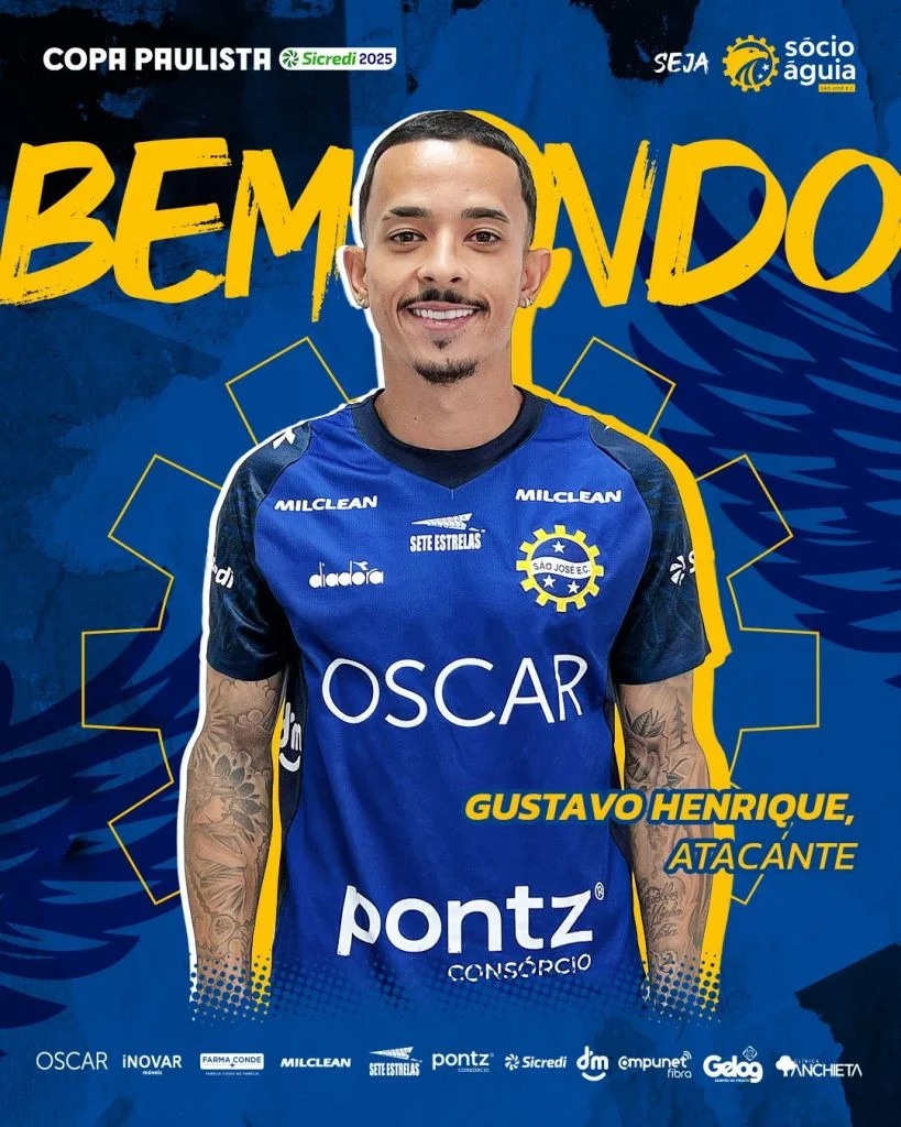 Atacante Gustavo Henrique volta ao São José para a Copa Paulista