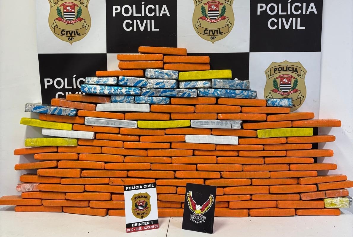 Operação da Polícia Civil prende 68kg de drogas em São José dos Campos 