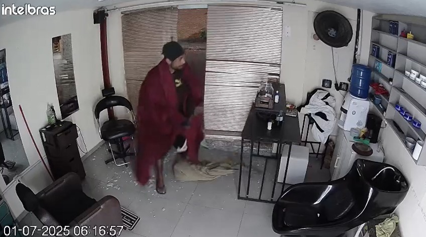 furto, barbearia, São José dos Campos, segurança