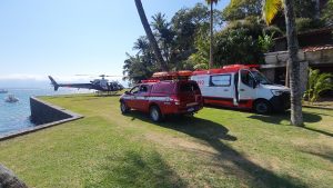 Desabamento de muro deixa operário ferido com gravidade em Ilhabela