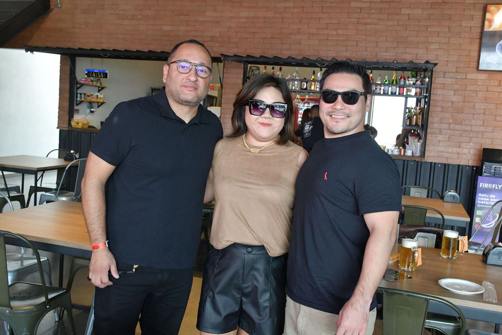 Daniel Staut e Luciana e Roger Umehara