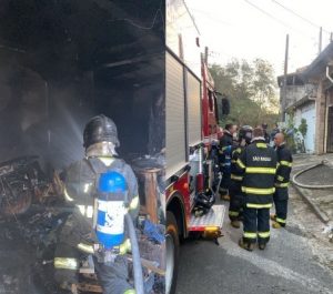 Corpo carbonizado é encontrado no interior de uma residência após incêndio em Caraguatatuba