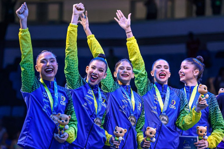 Brasil conquista 2 medalhas inéditas no Mundial de Ginástica Rítmica, o melhor resultado da história