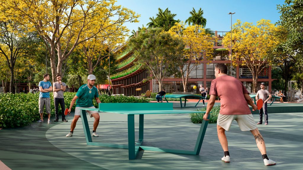 Área de esportes no Parque UNA São José