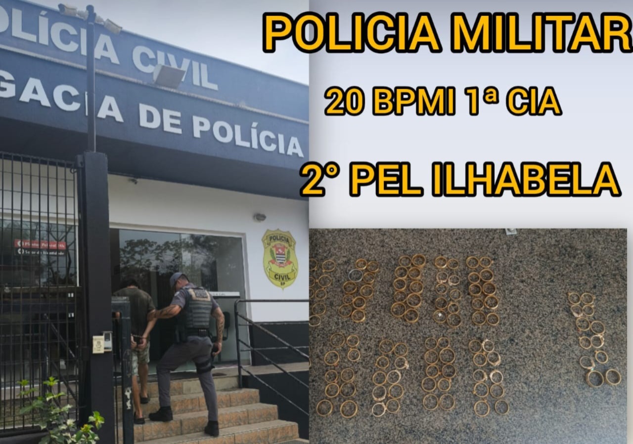 Autor de furto em joalheria de Ilhabela é preso pela PM 