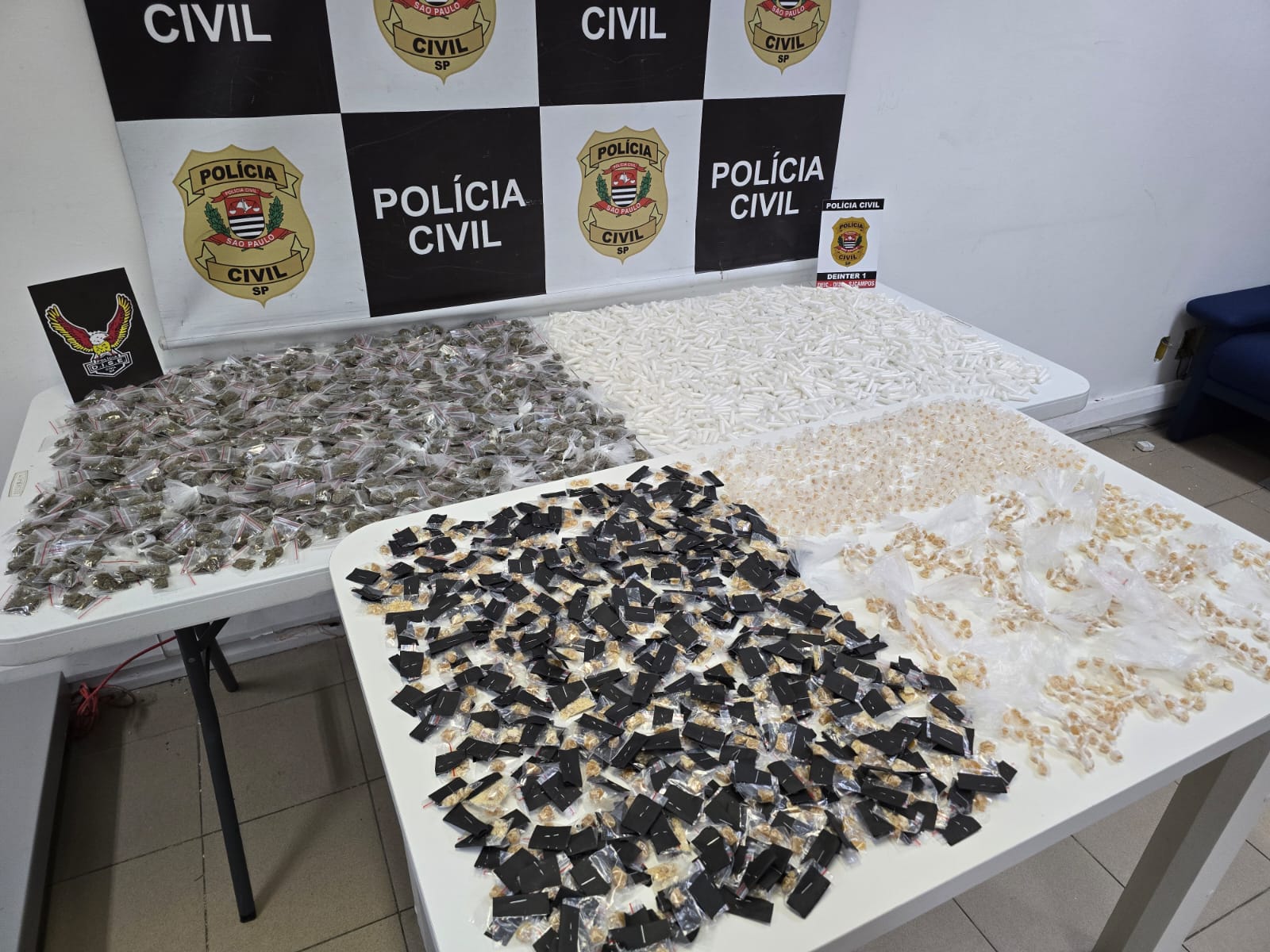 Polícia Civil apreende mais de 3 mil porções de drogas em operação na Vila Maria em São José dos Campos