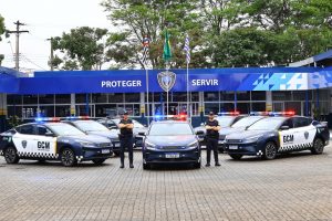 GCM de São José ganha reforço com 7 novas viaturas elétricas e amplia frota sustentável