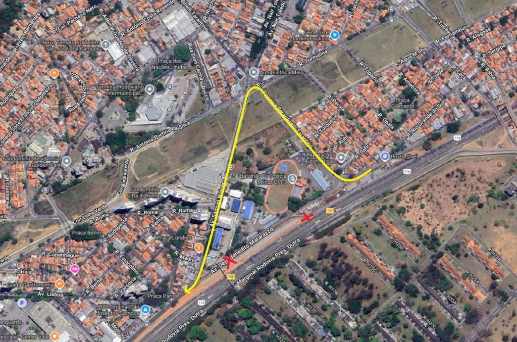 Interdição na via Dutra altera acesso à avenida Benedito Matarazzo