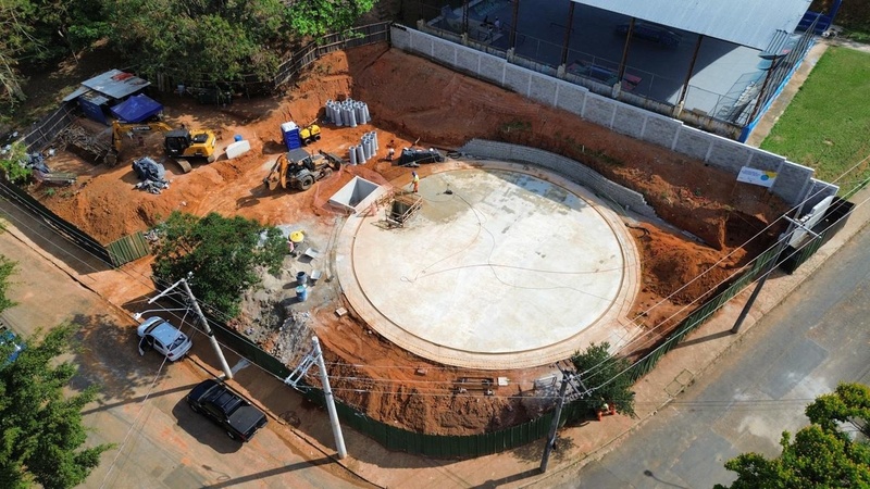 Sabesp amplia redes e constrói reservatório de 2 milhões de litros em Taubaté 