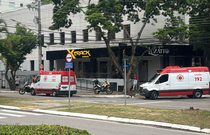 Mal súbito em academia assusta alunos e mobiliza equipes do Samu no Jardim Aquarius
