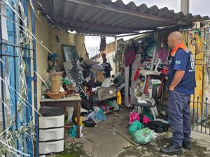 A ação intersecretarias desta quarta-feira (21) foi a terceira deste ano, totalizando mais de 21 toneladas de materiais inservíveis retirados de casas de acumuladores