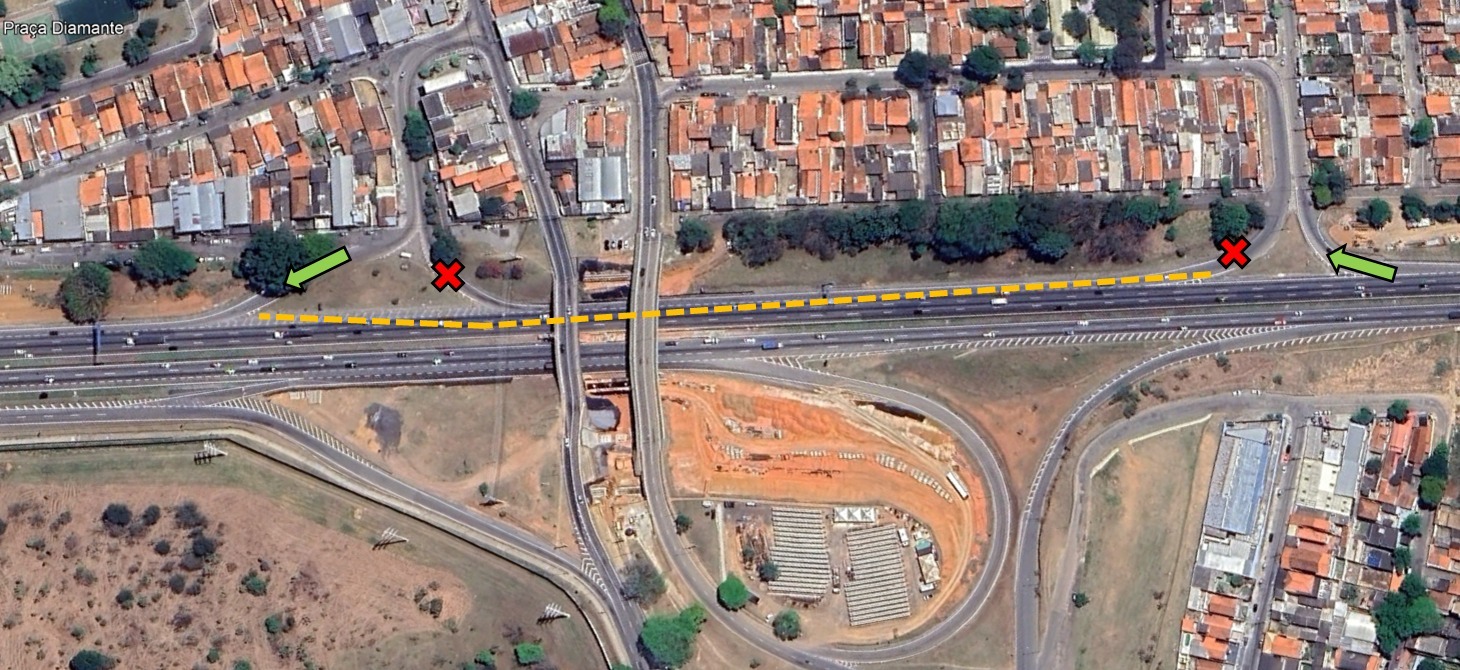 Nova etapa das obras do viaduto na Dutra altera o trânsito noturno na região leste de São José dos Campos.