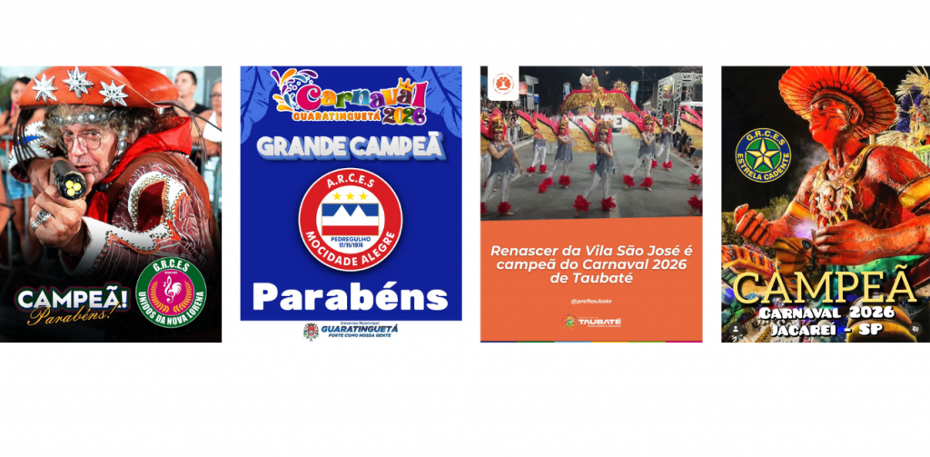 Carnaval 2026 na RM Vale define campeãs