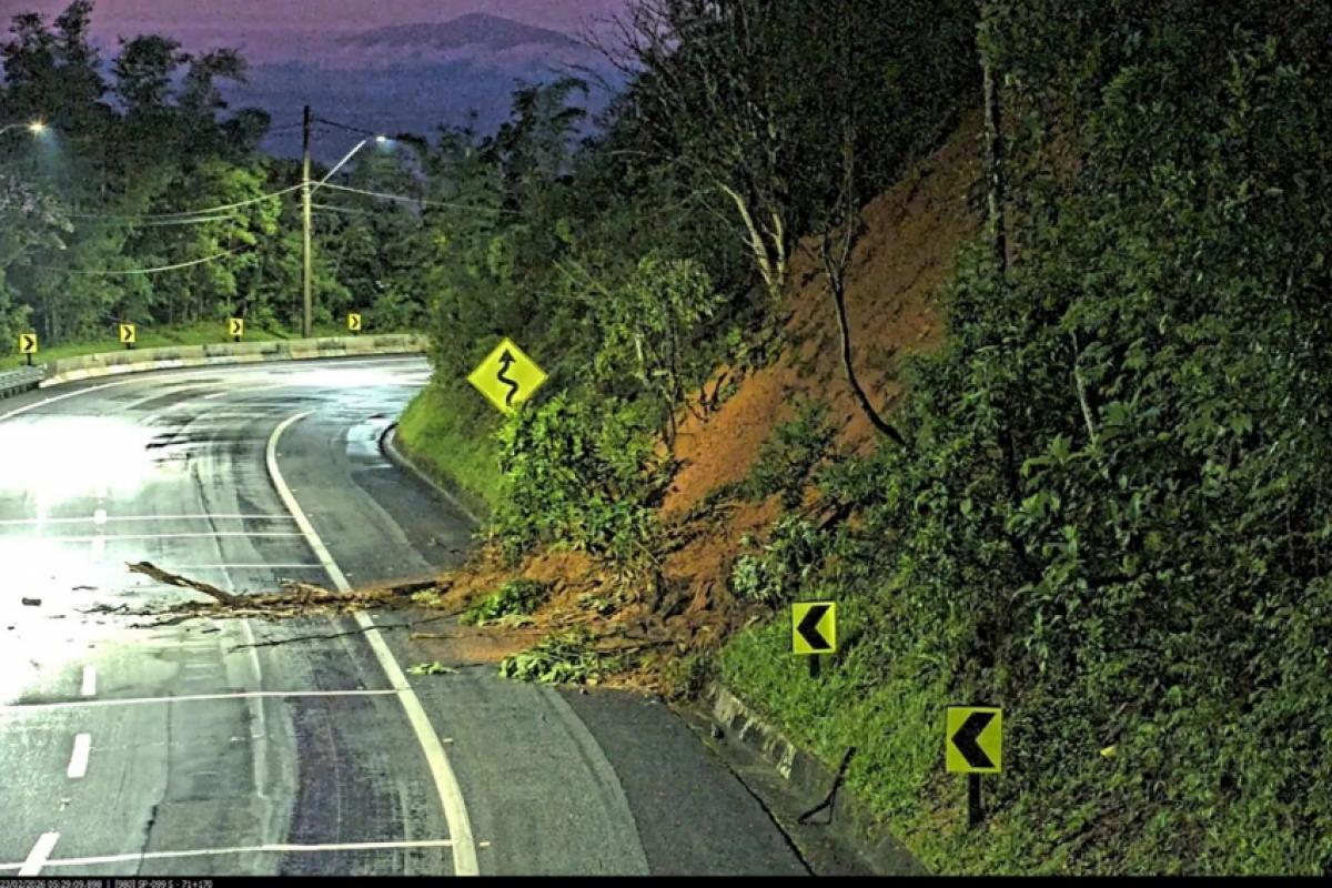 chuva Litoral Norte, Rodovia Tamoios, Rodovia Oswaldo Cruz, interdição de rodovias