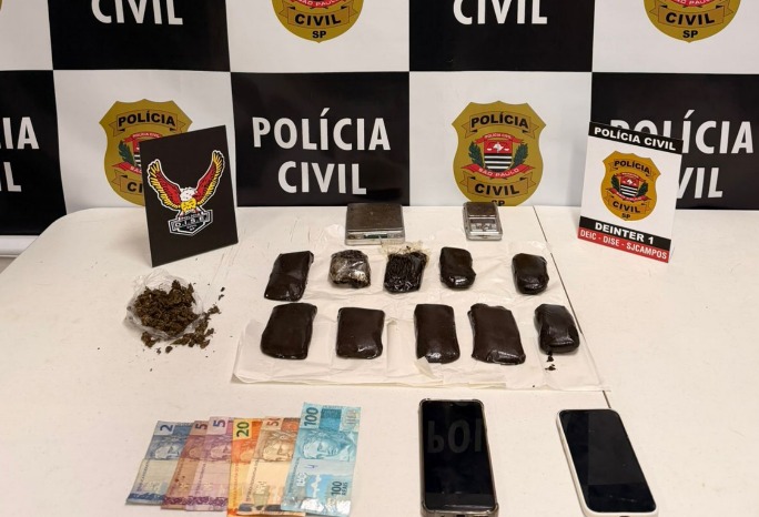 Polícia Civil apreende 'maconha gourmet' e prende dois por tráfico na Vila Industrial, em São José dos Campos