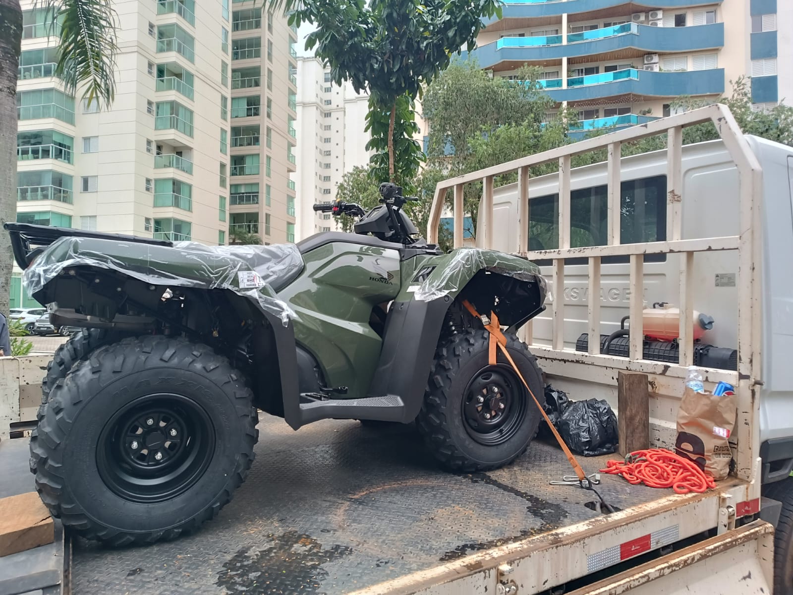 Quadriciclo foi apreendido pela Polícia Civil durante cumprimento de mandado judicial