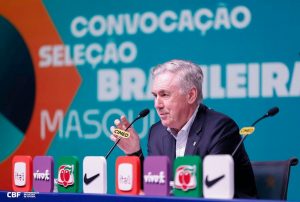 Técnico Carlo Ancelotti anunciou convocação da Seleção Brasileira para amistosos