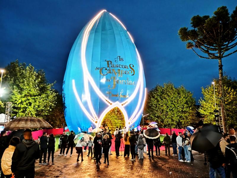 Ovo gigante de Páscoa em Campos do Jordão pode entrar no Guinness