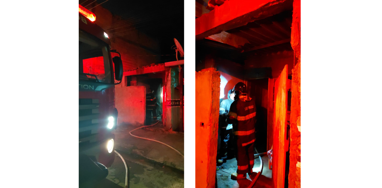 Incêndio destruiu casa no bairro Perequê Mirim, em Caraguatatuba