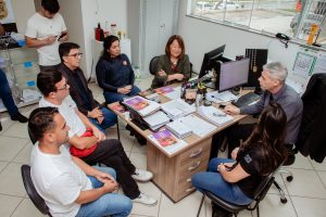Vereadores de São José dos Campos se reúnem com delegados da Delegacia de Defesa da Mulher (DDM). FOTOS: Cleverson Nunes/CMSJC