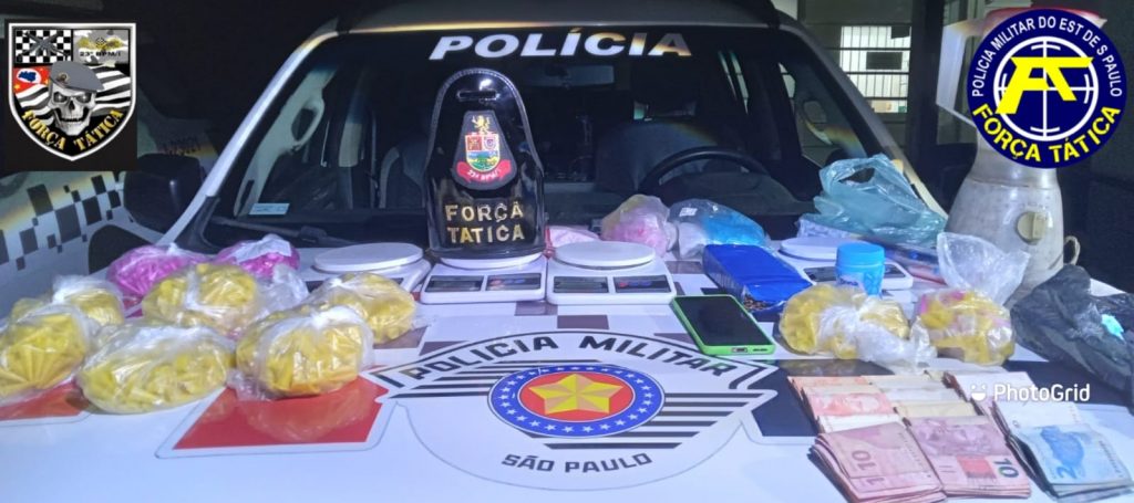 Polícia Militar apreendeu grande quantidade de drogas durante ação em Cachoeira Paulista