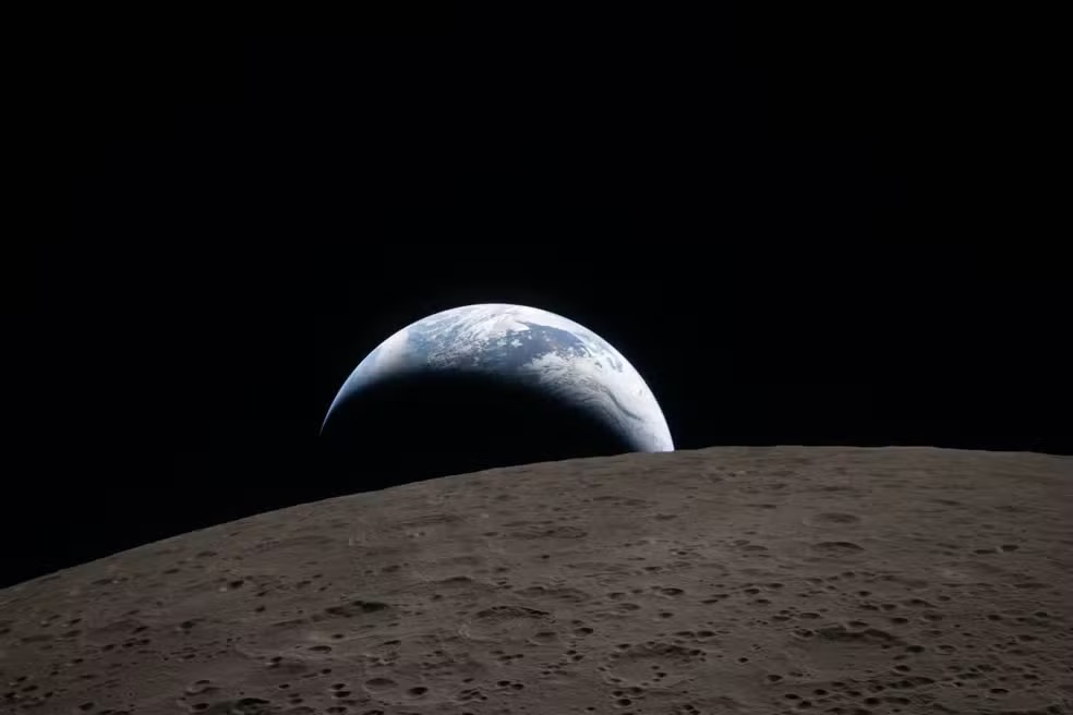 Terra atrás da Lua/ Foto: Nasa
