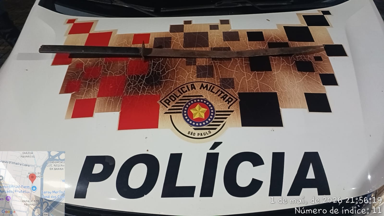 Homem é preso por violência doméstica e ameaça com espada em São José dos Campos