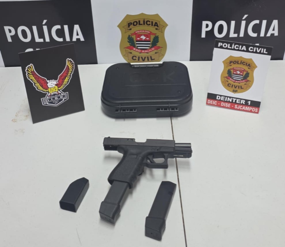 Polícia Civil apreendeu pistola 9mm durante operação no Campo dos Alemães