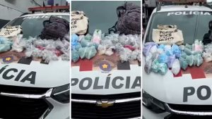 Polícia Militar apreendeu grande quantidade de drogas em imóvel usado como “casa bomba” em Ubatuba.