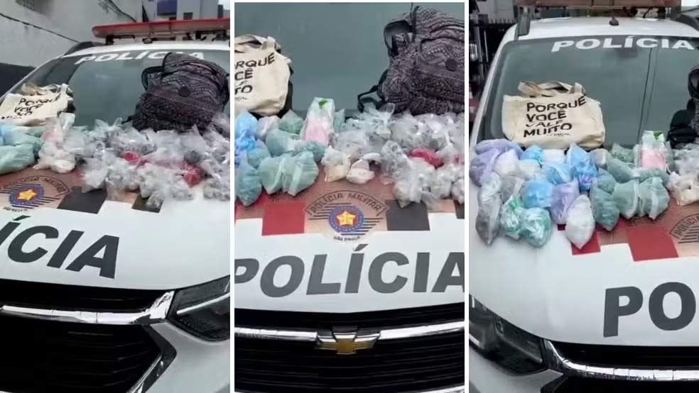Polícia Militar apreendeu grande quantidade de drogas em imóvel usado como “casa bomba” em Ubatuba.