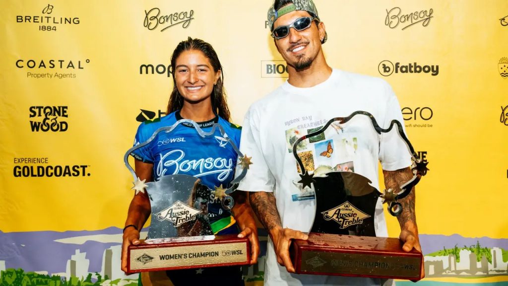Leia mais em: https://veja.abril.com.br/esporte/brasil-lidera-circuito-mundial-de-surfe-com-gabriel-medina-e-luana-silva/